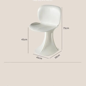 Sillas de comedor de una sola pieza con diseño minimalista retro moderno