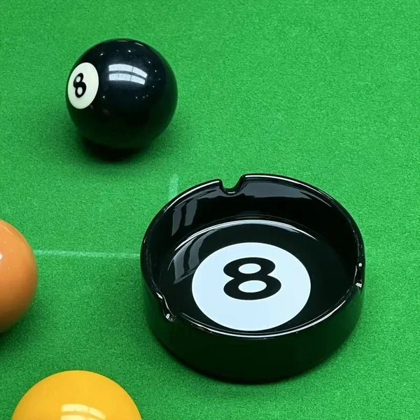 Eight Ball Ceramic Ashtray
