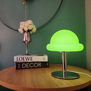 Lampe rétro-contemporaine en verre en forme de champignon Macaron