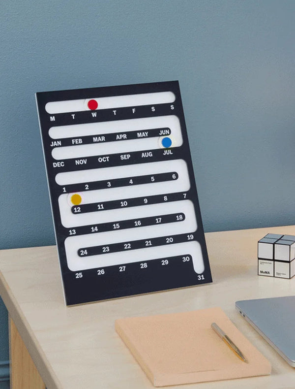 Bauhaus Sliding Perpetual Wall Calendar