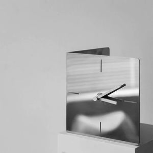 Studio Lima Stainless Steel Plate Table Clock