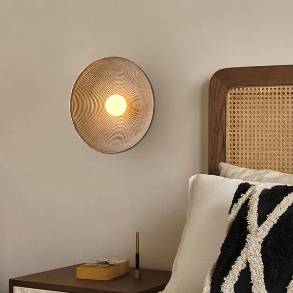 Retro Japanese Style Wall Circle Lamp