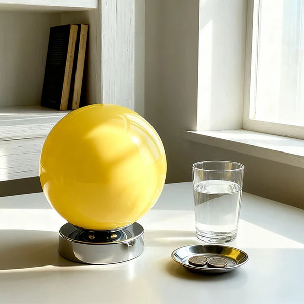 Retro Glass Ball Chrome Table Lamp