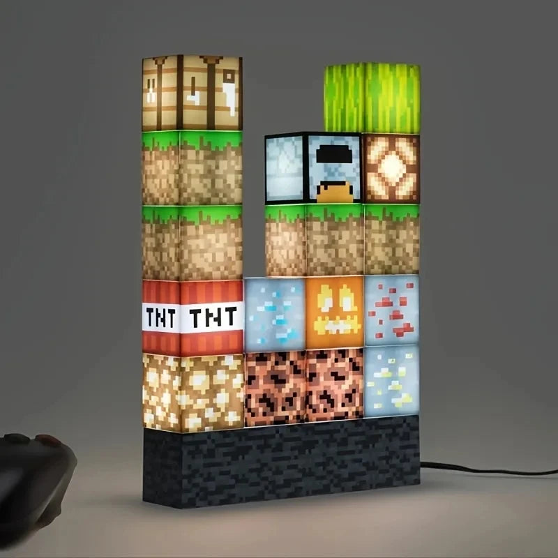 Pixel Graphic Brickstone Game Room Lamp