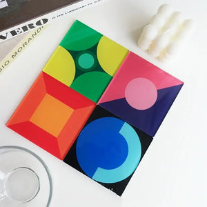 CMYD Acrylic Circle Bauhaus Color Coaster
