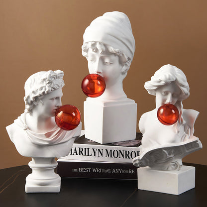 David Greek with Bubble Gum Statue