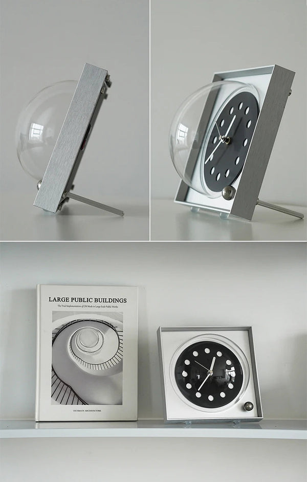 Square Bahaus Clock Studio Lima Bauhaus Industrial Retro Square Clock