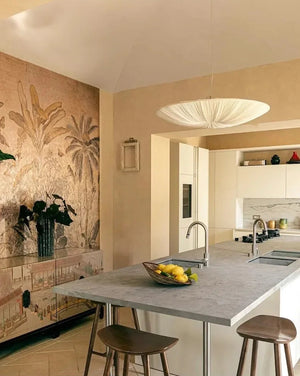 Yū Tokyo Japanese Wabi-Sabi Fabric Pendant Chandelier