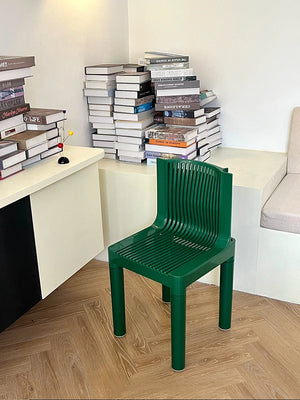 Chaise de salle à manger rétro-contemporaine avec dossier en maille ABS