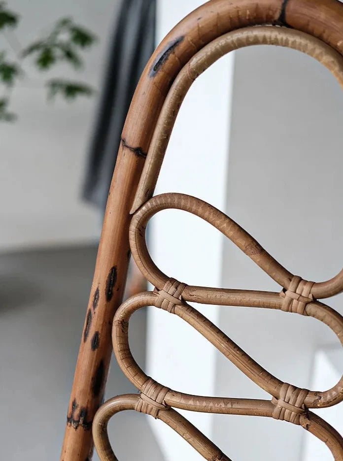 Hand-Crafted Japanese High Back Rattan Chair