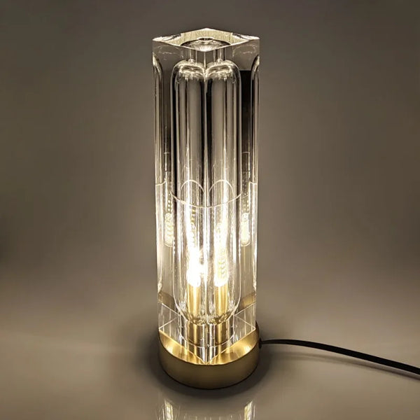 Hotel Style Heavy Crystal Glass Table Lamp