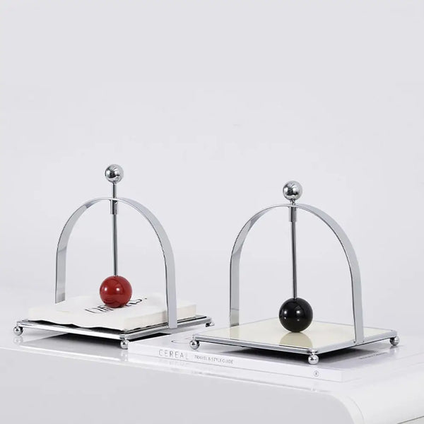 Stainless Steel Wooden Ball Napkin Holder