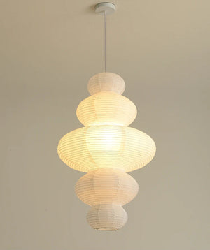 Yū Tokyo Japanese Wabi-Sabi Embossed Rice Paper Pendant Ceiling Lamp