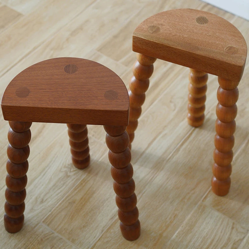 Retro French Design Solid Wood Stool