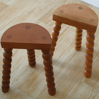 Retro French Design Solid Wood Stool