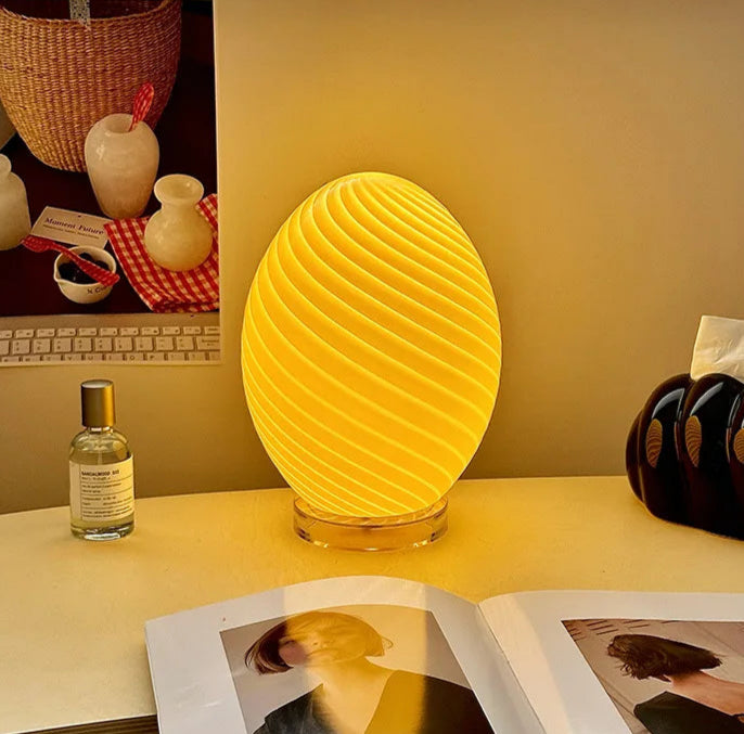 Egg Glass Retro Table Lamp