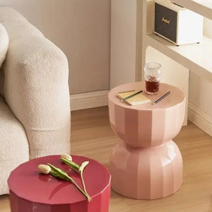Nordic Textured Hourglass ABS Stool