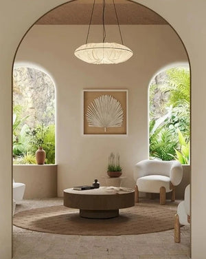 Nordic Fabric Solid Wood Bubble Lazy Sofa Chair