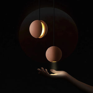 Carl Lighting Cement Moon & Planet Ball Ceiling Light