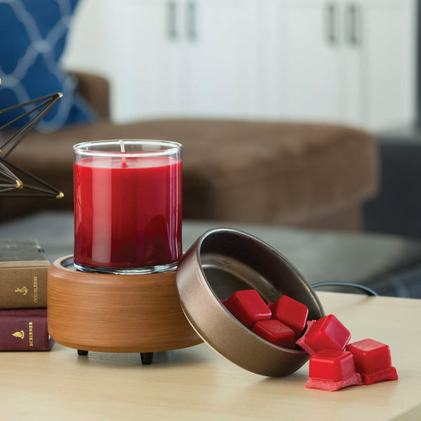 Walnut Candle Fragrance Warmer Stand