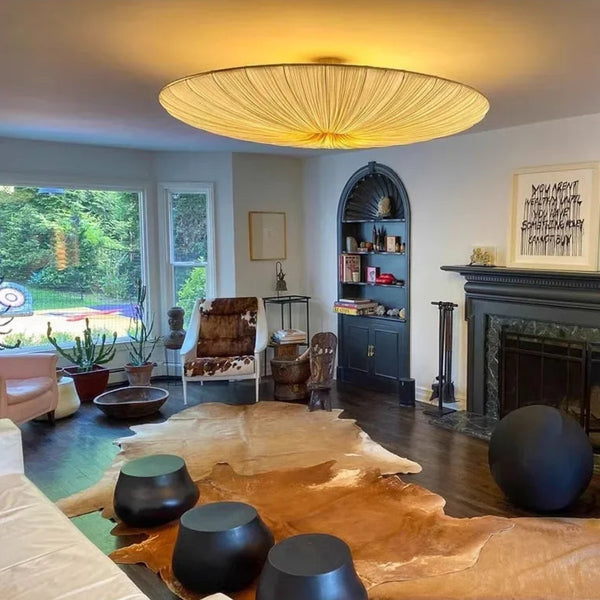 Yū Tokyo Japanese Wabi-Sabi Fabric Pendant Chandelier