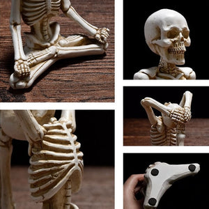 Yoga Skeleton Figurine Sculpture