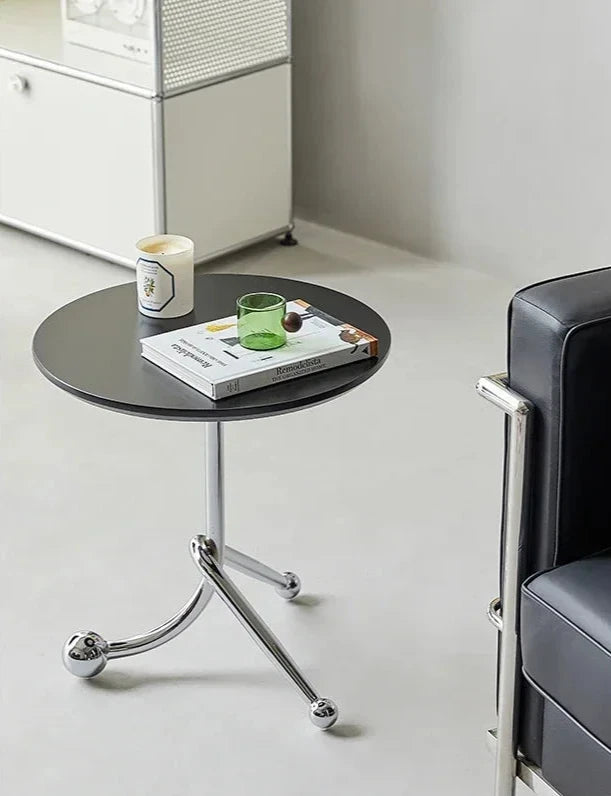 Twisted Stainless Steel Vintage Round Side Table