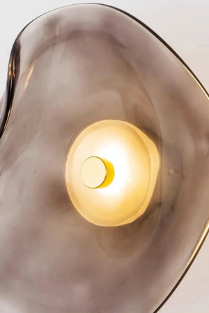 Applique murale minimaliste en verre courbé