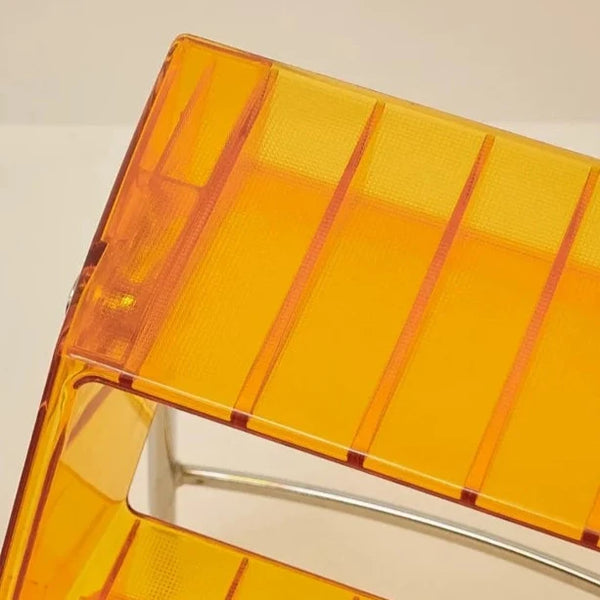 Transparente faltbare 3-Stufen-Leiter aus Acryl