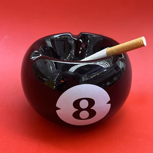 Eight Ball Ceramic Ashtray