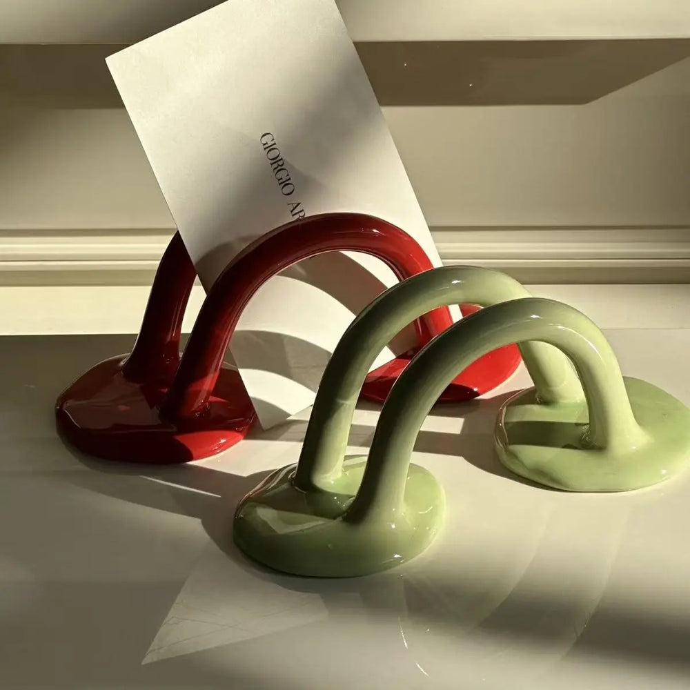 Modü Retro Ceramic Post Card Stand Holder