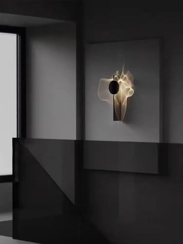 Applique murale à effet de lumière diffuse en acier inoxydable chromé