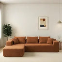 Melloa Cucio L-Shape Modular Compressed Cloud Sectional Sofa