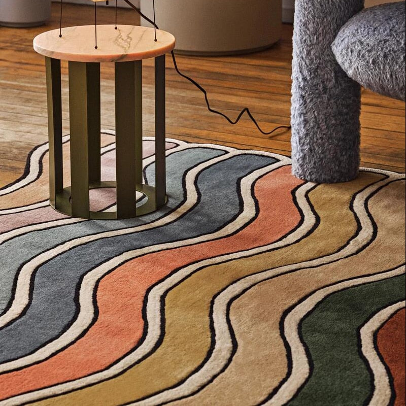 Irregularity Cute Rainbow Fluffy Carpet