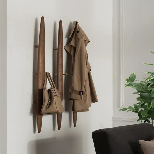 Yū Tokyo Vintage Japanese Solid Wood Wall Coat Rack [Exclusive]