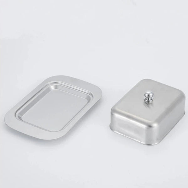 Beurrier en acier inoxydable pour le rangement