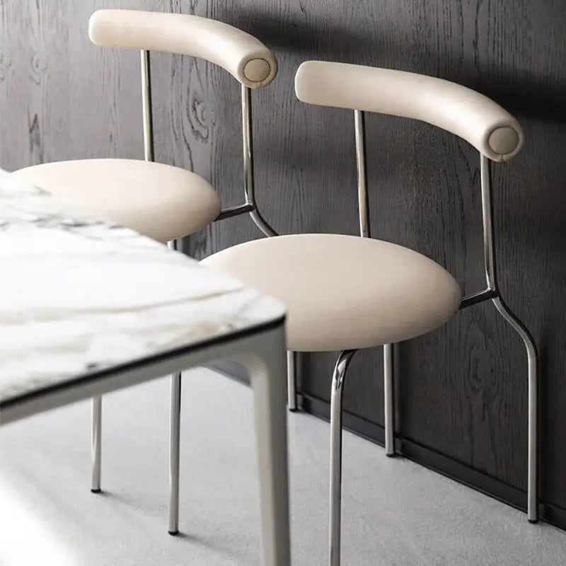 Nordic Minimalistic Low Profile Metal Frame Chair