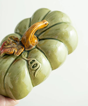 Essteller mit Keramikdeckel „Kürbis“