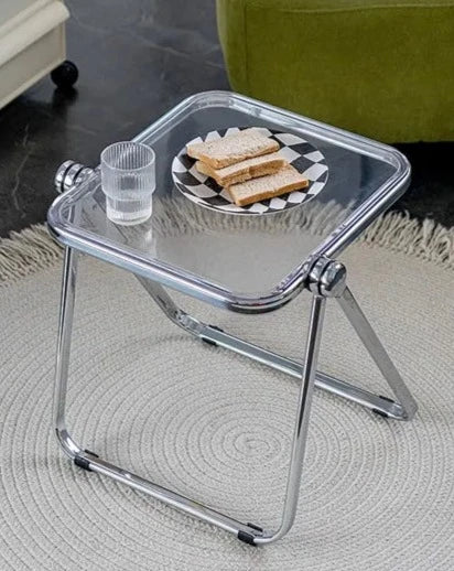 Foldable Acrylic Transparent Small Side Coffee Table