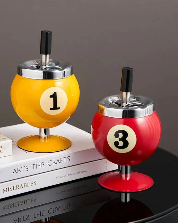 Metal Billiards Ashtray