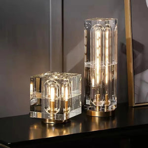 Hotel Style Heavy Crystal Glass Table Lamp