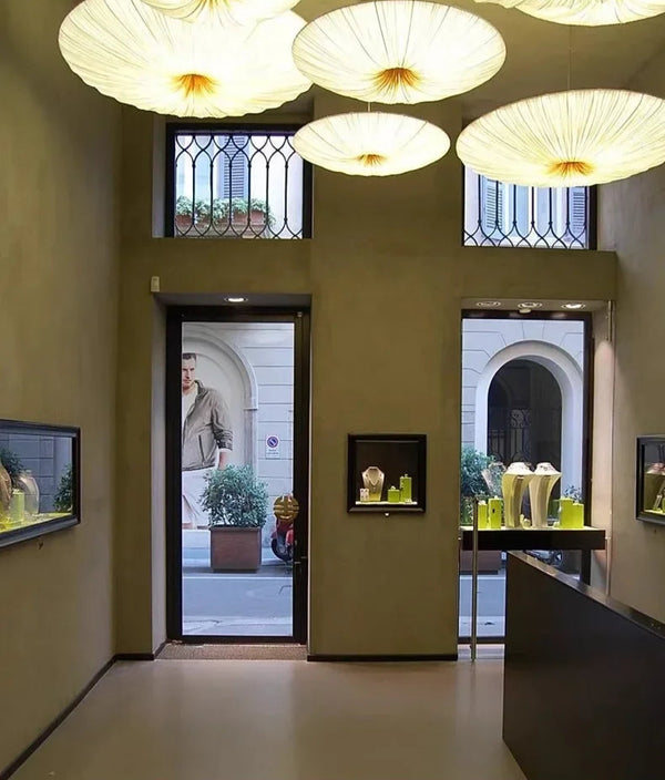 Yū Tokyo Japanese Wabi-Sabi Fabric Pendant Chandelier