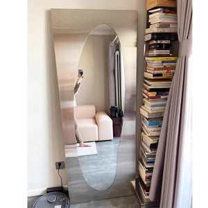 Studio Lima Stainless Steel Floor Wall Mirror
