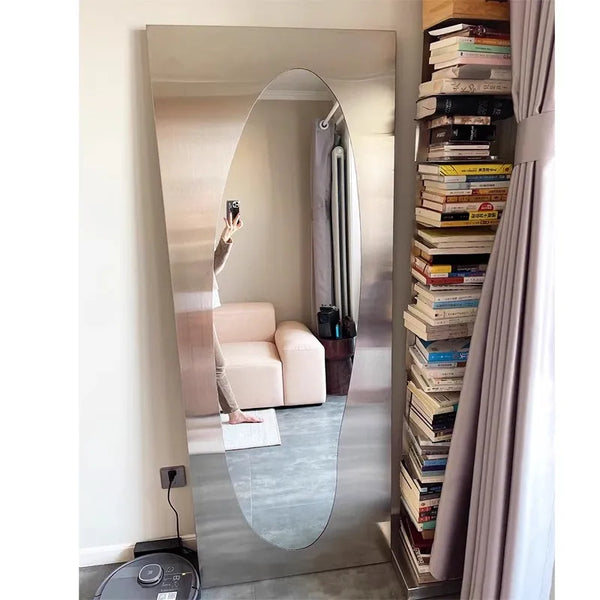 Studio Lima Stainless Steel Floor Wall Mirror