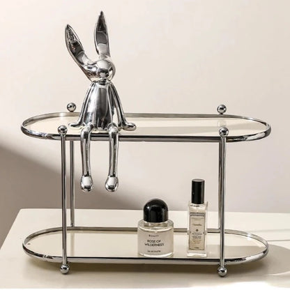 Chrome Beige Organizer Shelf