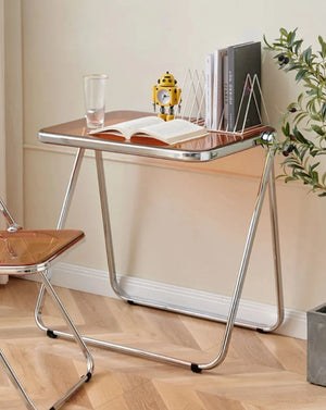 de homê Foldable Acrylic Transparent Medium Side Coffee Table