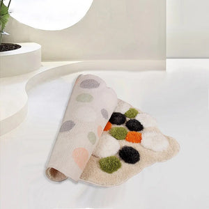 Farbenfroher getufteter Moosteppich