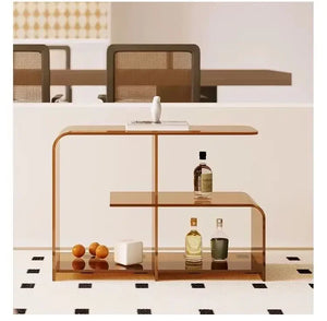de homê  Acrylic Round Edge Retro Double Side  Table