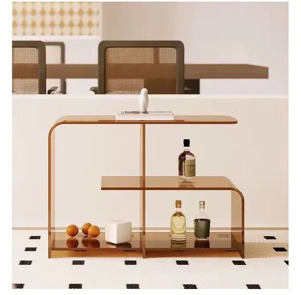 de homê  Acrylic Round Edge Retro Double Side  Table