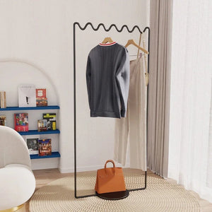 Wavy Metal Floor Coat Rack